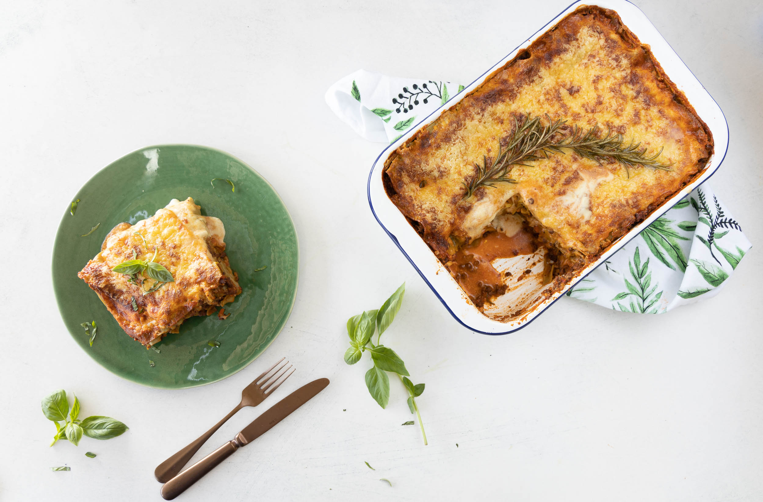 Vegane saftige Gemüselasagne mit Wintergemüse